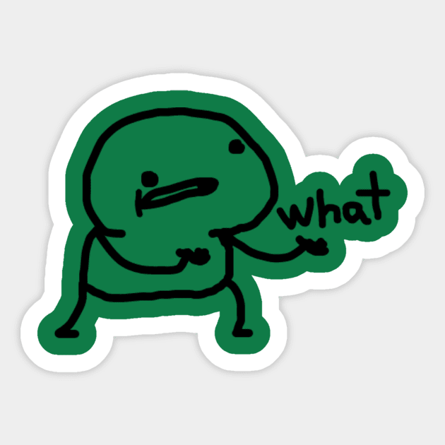 "What" Doodle Sticker by CodePixel